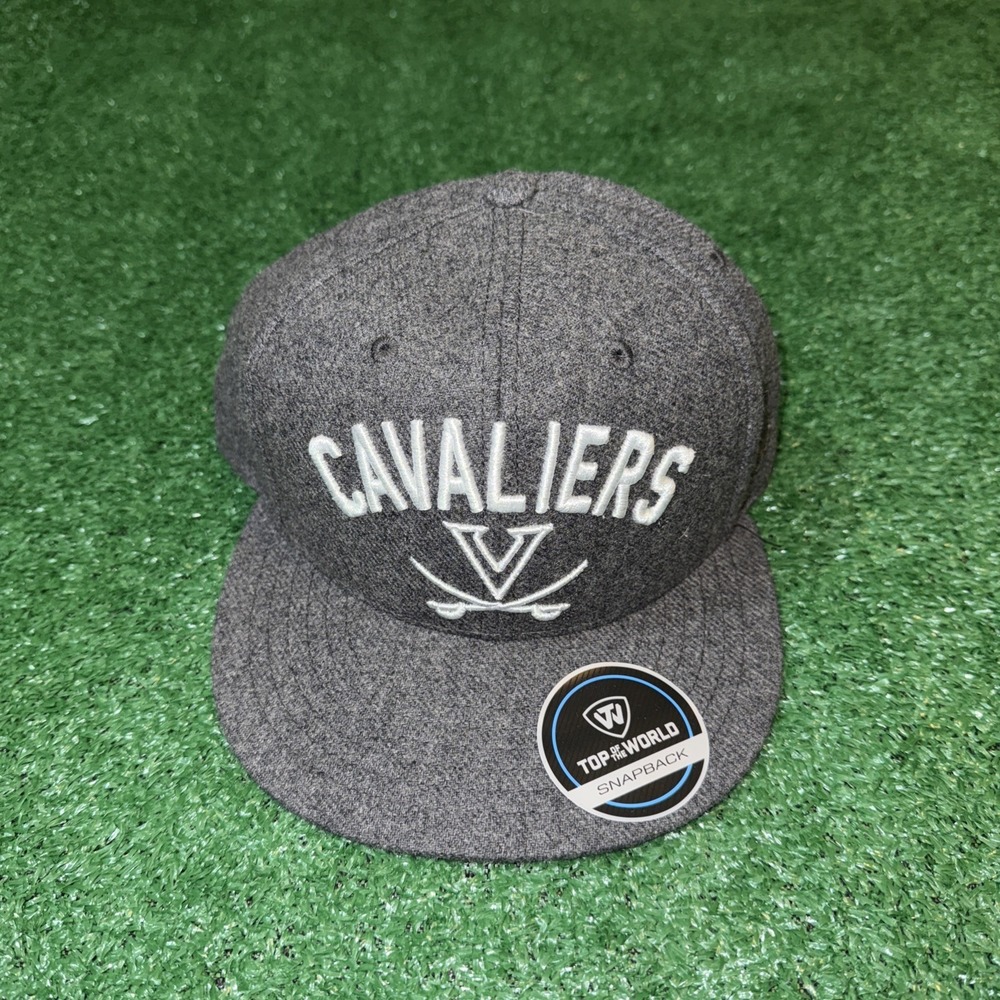Virginia Cavaliers Grey New Top Of The World Snap Back Embroidered Hat Cap